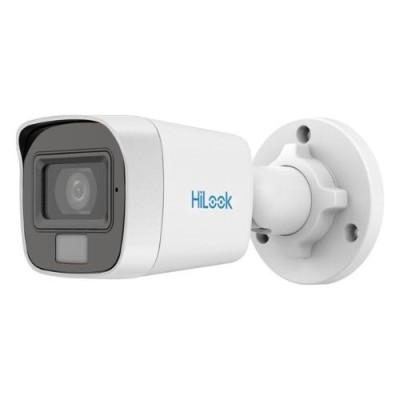 Camera analog de exterior, Hikvision HiLook, Color Vu, 2MP, lentila 2.8mm, Smart Hybrid Light, IR 20m, Lumina Alba 20m, Microfon, IP66 - THC-B129-LPS foto