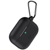 Cumpara ieftin Husa neagra pentru protectia castilor Apple Airpods Pro cu carlig prindere