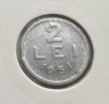 2 Lei 1951 Al, Romania XF, eroare de matrita pe muchie, RARA!, Aluminiu