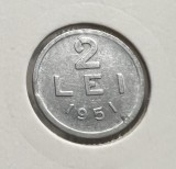 2 Lei 1951 Al, Romania XF, eroare de matrita pe muchie, RARA!