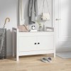 VidaXL Bancă de hol, alb, 80x40x60 cm, lemn masiv pin 821780