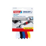 Banda pentru legarea cablurilor, multicolor, 20cm x 12mm, 5 buc - Tesa 55236
