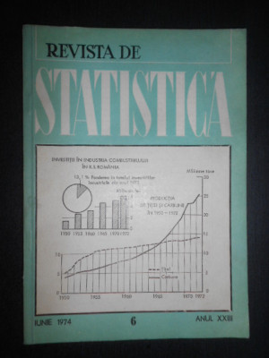 Revista de Statistica. Anul XXIII. Iunie 1974 foto