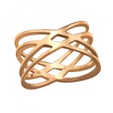 Inel Argint 925 Placat Aur Roz 14K Impletit Marimea 59 Cadou