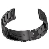 Cumpara ieftin Curea otel compatibila Samsung Gear S3, telescoape QR, 22mm, Negru