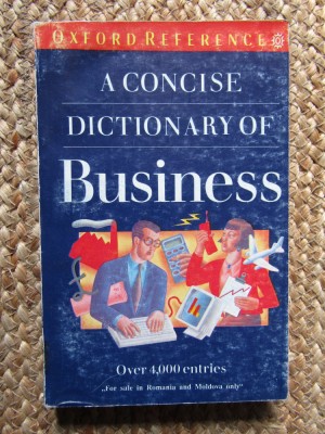 A CONCISE DICTIONARY OF BUSINESS foto