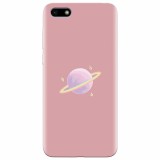 Husa silicon pentru Huawei Y5 Prime 2018, Saturn On Pink