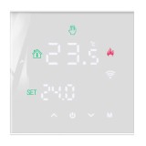 Termostat centrala WIFI inteligent cu fir, controlat din aplicatie telefon pentru incalzirea termica pe gaz M3H, display capacitiv, Alb