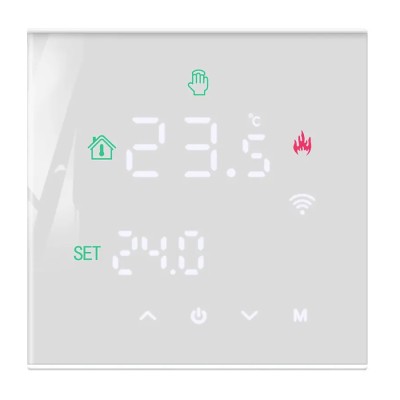 Termostat inteligent WIFI, 16A, incalzire prin pardoseala pe gaz sau electrica, control aplicatie TUYA, SMART LIFE ecran LCD, control vocal, diverse p foto