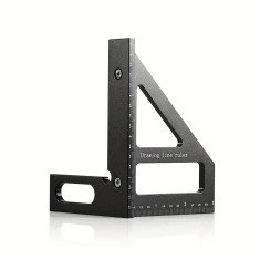 Riglă unghiulară din aluminiu 45/90&deg; &ndash; rezistentă la rugină, precizie 0,1mm, ideală pentru t&acirc;mplărie și proiectare
