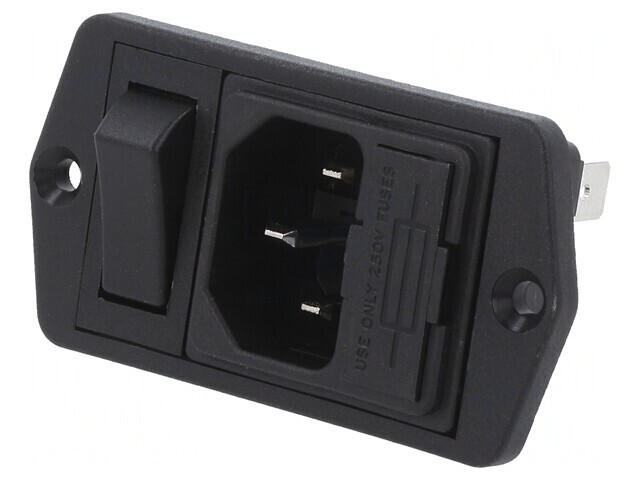 Conector Alimentare AC Tată 10A 250V IEC 60320