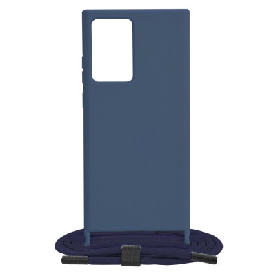 Husa pentru Samsung Galaxy Note 20 Ultra 4G / Note 20 Ultra 5G, Techsuit Crossbody Lanyard, Blue foto