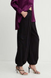 MAX&amp;Co. pantaloni femei, culoarea negru, fason cargo, high waist, 2416131072200, Max&amp;Co.