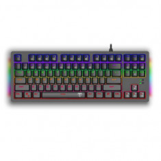 Tastatura gaming mecanica T-Dagger Bali neagra iluminare rainbow switch-uri albastre foto