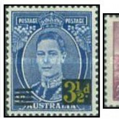 Australia 1941 - Uzuale, supratipar pe emisiunea 1937, serie neu
