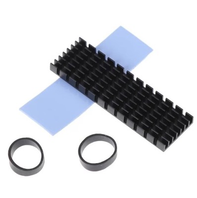 Radiator SSD M.2 2280 aluminiu, heatsink cu pad termic si benzi elastice, cooler eficient foto
