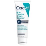 Crema de Spalare, CeraVe, Acne Foaming Cream Wash, pentru Piele Predispusa la Acnee, cu Peroxid de Benzoil 4%, 150ml