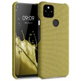 Husa pentru Google Pixel 5a, Textil, Galben, 54994.06, Carcasa, Kwmobile
