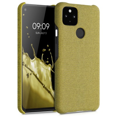 Husa pentru Google Pixel 5a, Textil, Galben, 54994.06 foto