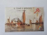 Sao Tome Timbru Colita cu Corabii Rara