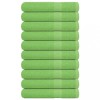VidaXL Prosoape saună 10 buc Verde măr 80x200 cm 360 g/m&sup2; 100% bumbac