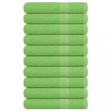 VidaXL Prosoape 10 buc Verde mere 100x200 cm 360 g/m&sup2; 100% bumbac