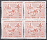 Germania RDG 1957 - A 10-a ediție a cursei cicliste "Turul Păcii", Bloc de 4, MNH