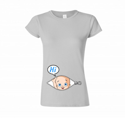 Tricou personalizat gravidă-&amp;quot;baby loading&amp;quot;2 foto