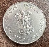 C50 - Moneda foarte veche - India - 1 rupee - omagiala Mahatma Gandhi - 1969