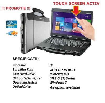 Panasonic CF53 Laptop Militar Toughbook I5 Cf-53 ideal Diagnoza Auto foto