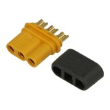 Conector alimentare DC mufa MR30 mama 3pin 15A 500V lipire pe cablu