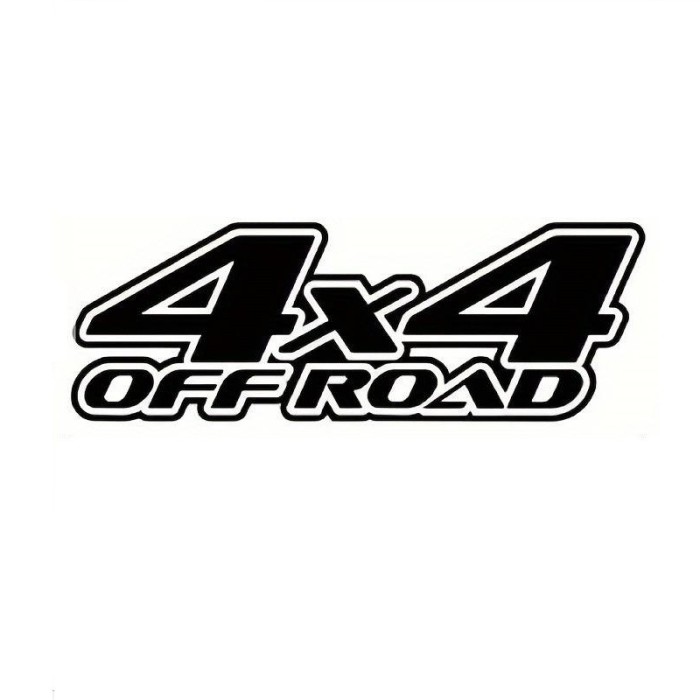 Sticker auto 4x4 off road, negru, 29x11 cm, folie oracal, autocolant exterior pentru suv, atv, ssv, rezistent uv si intemperii