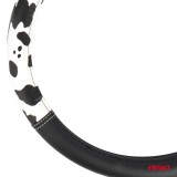 Husa volan auto Amio SWC-62 Marime M 37-39 cm Model Alb-negru Interior anti-alunecare
