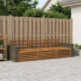 vidaXL Set de canapele de exterior 3 pcs natural Lemn Solid de Acacia 3382977