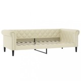 Cumpara ieftin Pat de zi, crem, 90x200 cm, piele ecologica