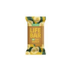Baton de ovaz cu banane, bio, 40g, Lifebar