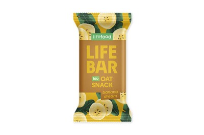 Baton de ovaz cu banane, bio, 40g, Lifebar foto