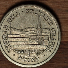 Isle of / Insula Man - moneda de colectie exotica - 1 pound 2012 - superba !