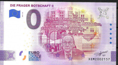 !!! 0 EURO SOUVENIR - GERMANIA , DIE PRAGER BOTSCHAFT II - 2021.65 - UNC foto