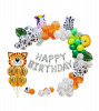 Set 100 baloane pentru petrecere, aniversare animale salbatice, Oem