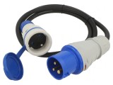 Prelungitor alimentare negru 1,5m 16A, KEL