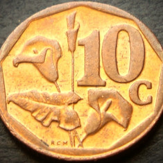 Moneda 10 CENTI - AFRICA de SUD, anul 2012 * cod 4660 = ISEWULA - AFRIKA A.UNC