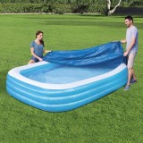 Prelata Piscina Bestway Flowclear 305x183x56 cm Albastra Protectie Impuritati Husa Acoperire