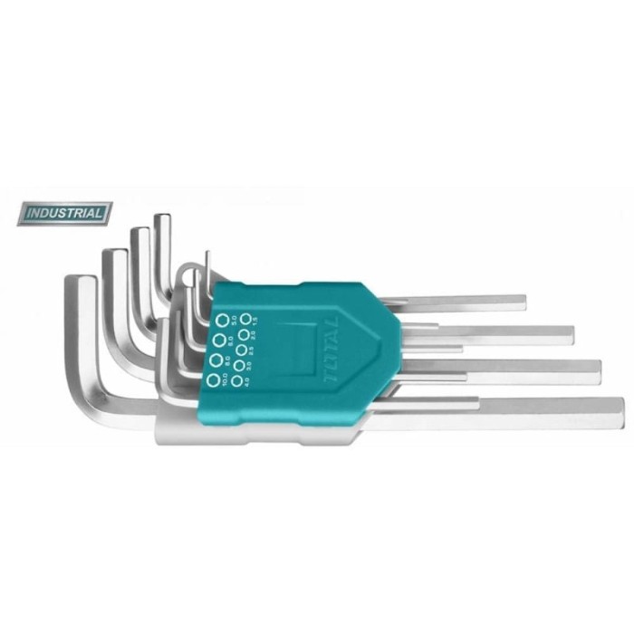 Set 9 chei imbus hexagonale TOTAL Industrial - 1.5-10mm-Cr-V