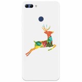 Husa silicon pentru Huawei Y9 2018, Colorful Reindeer Jump Illustration