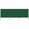 Paravan anti-vant cu 3 panouri, verde, 400 x 160 cm, textil GartenMobel Dekor, vidaXL