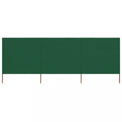 Paravan anti-vant cu 3 panouri, verde, 400 x 160 cm, textil GartenMobel Dekor foto