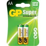 Baterie GP Batteries, Super Alcalina AA (LR6) 1.5V alcalina, shrink 2 buc. &quot;GP15AETA21EAN-2S2&quot; &quot;GPPCA15AS605&quot; (timbru verde 0.16 lei) - 305811