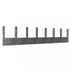Gossi cos gabion in forma de u cu 8 stalpi, 860x20x200 cm, fier