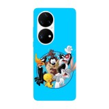 Husa compatibila cu Huawei P50 model Looney Tunes Family, Silicon, TPU, Viceversa, Transparent, Carcasa